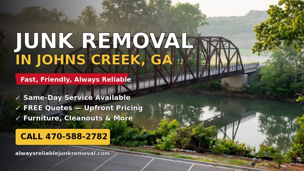 Junk removal in Johns Creek, Georgia — Rogers Bridge over the Chattahoochee River