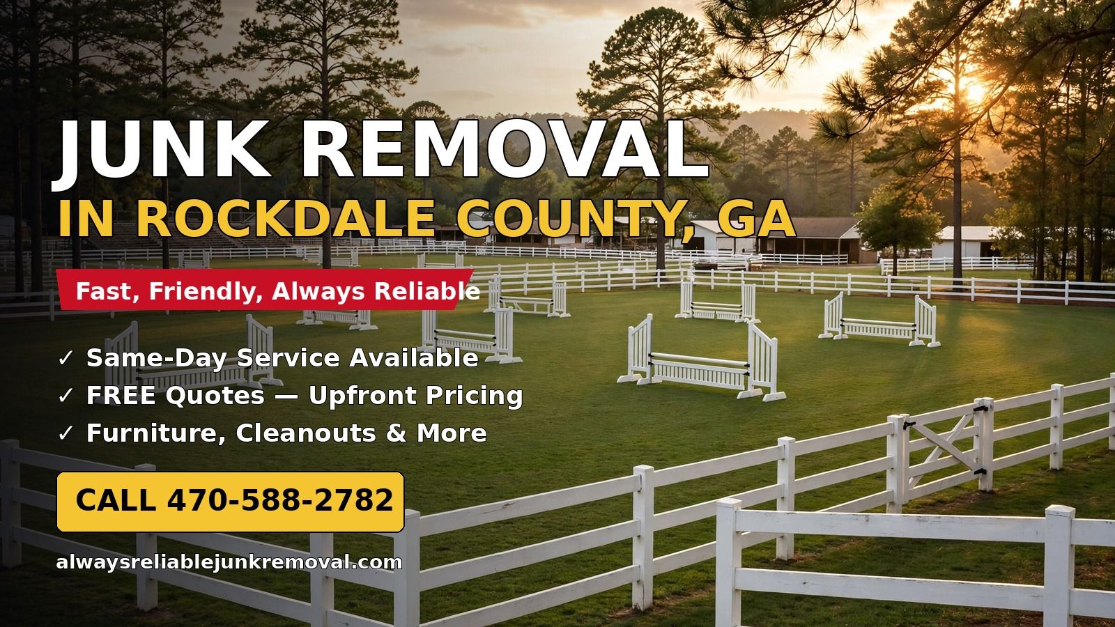 Junk removal in Rockdale County, Georgia — Georgia International Horse Park in Conyers