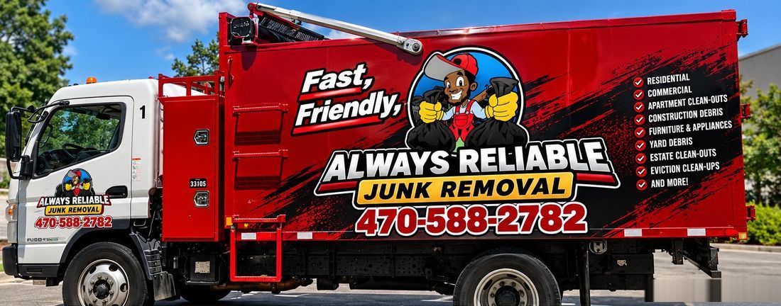 Always Reliable Junk Removal truck serving Decatur and Metro Atlanta, Georgia